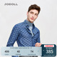 JODOLL乔顿设计高级感男士衬衣品牌logo修身纯棉商务休闲长袖衬衫