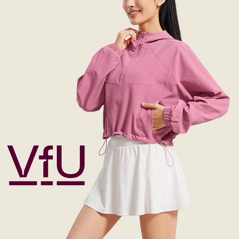 VfU运动卫衣女冬健身上衣连帽跑步长袖T恤瑜伽服服罩衫秋装外套N