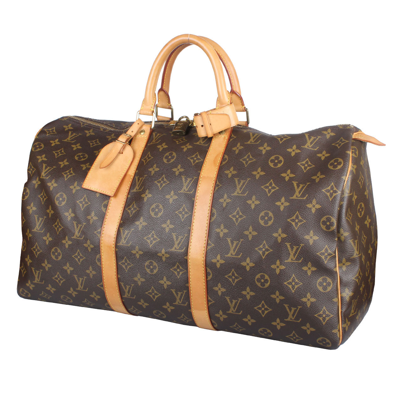 [9.0新]路易威登lv经典款老花手提包旅行手袋keepall 50
