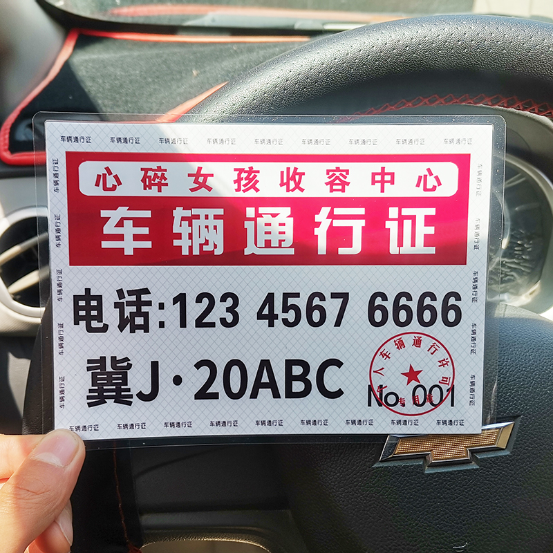 停车号码牌非正常人类个性恶搞车辆通行证网红同款挪车牌个性创意