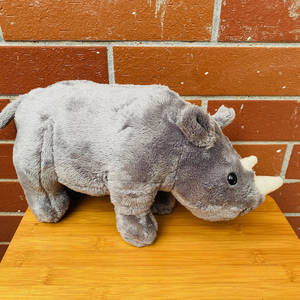 外贸犀牛毛绒公仔 尾货仿真犀牛毛绒玩偶 犀牛毛绒摆件 新年礼物