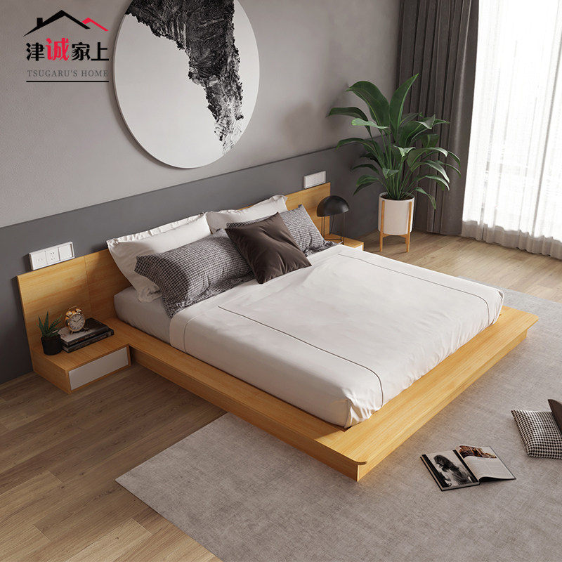 极简地台床矮床日式榻榻米现代简约卧室地板床组装架子床定制床垫
