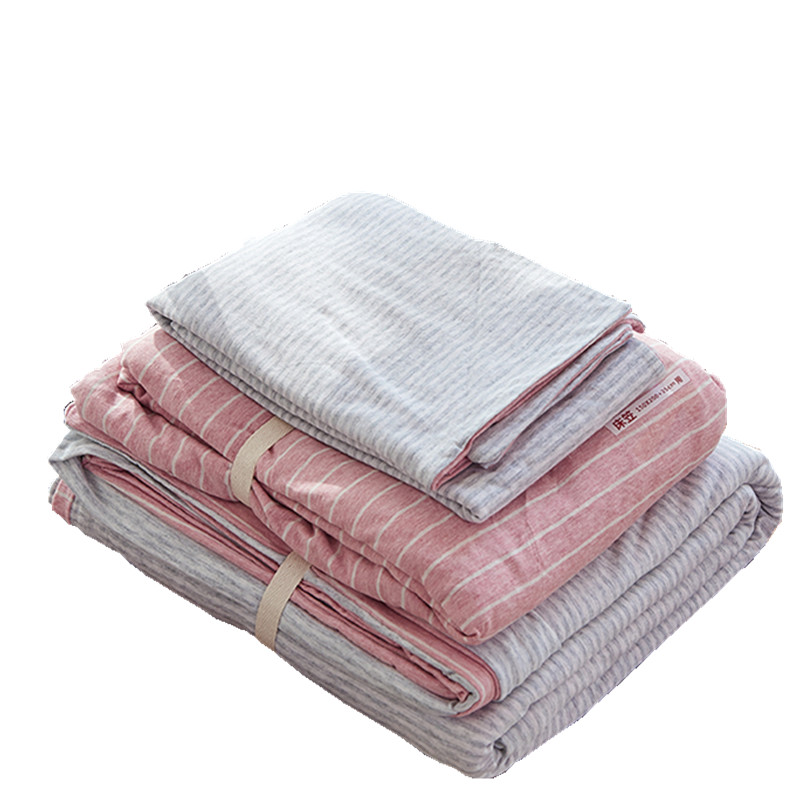 全棉针织棉被套 天竺棉被罩枕套 日式无印145克针织面料 被套单件
