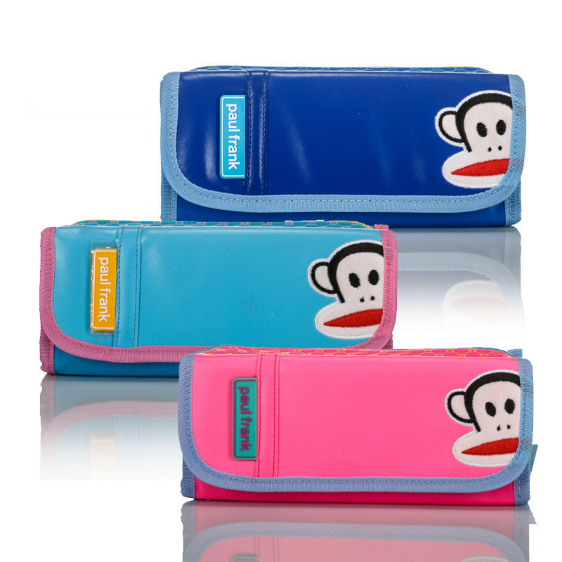 淘宝新品大嘴猴铅笔盒男女童小学生笔袋简约糖果色防水文具收纳袋生日