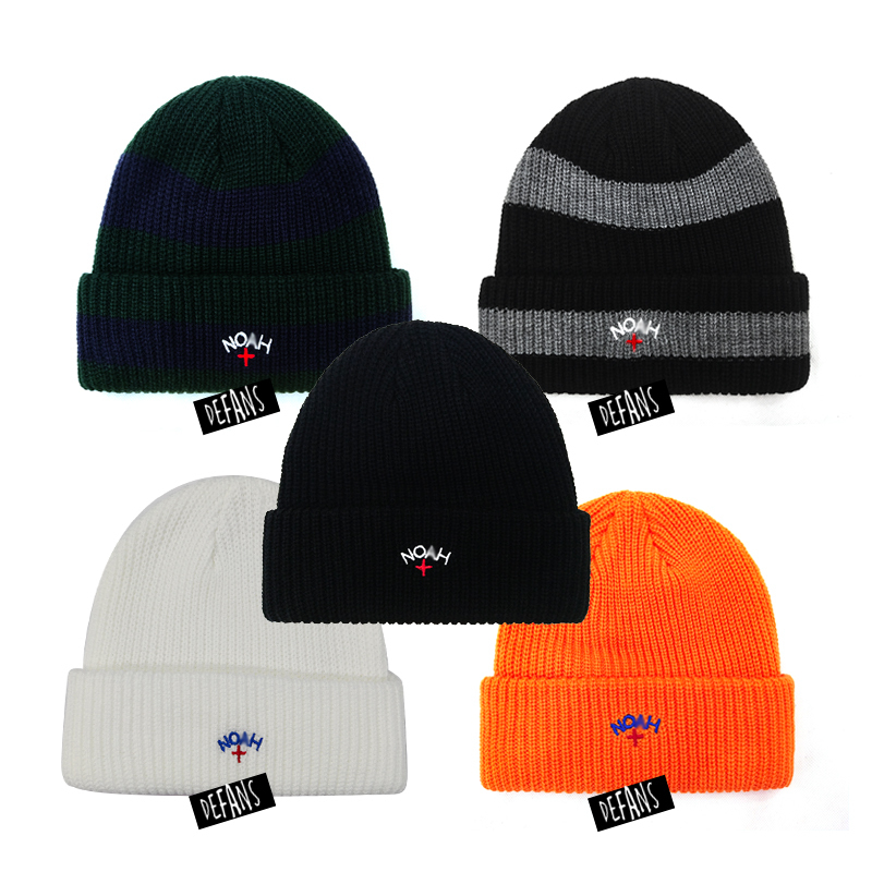 defans noah CORE LOGO BEANIE 条纹毛线帽男十字刺绣针织冷帽 女在类目 服饰配件/皮带/帽子/围巾, 帽子中 - 来自Buy2taobao.com提供专业的淘宝代购服务
