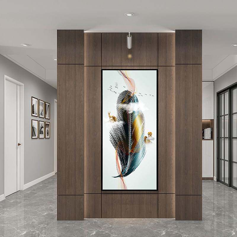 新中式入户玄关挂画高端装饰画现代轻奢门厅壁画走廊过道i墙画创