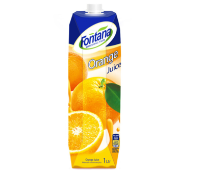 地中海塞浦路斯进口芳塔娜fontana西柚汁果汁1l4瓶整箱