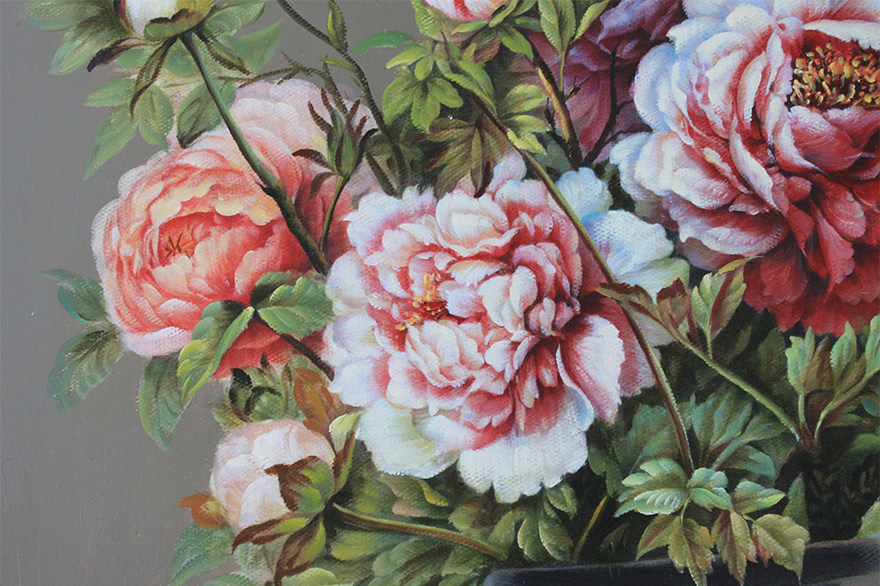 【学院艺术】湖北美院 胡凯《富贵花开》写实油画 60*90cm