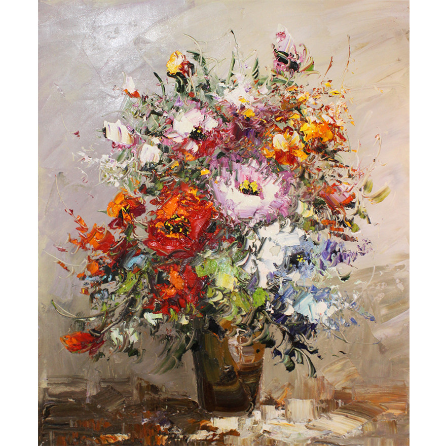 杨华祥《怒放》50*60cm 布面油画 美协会员