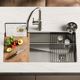 科恩纳IS厨房手工水槽蜂窝304不锈钢大单槽多功能洗菜盆洗碗台下