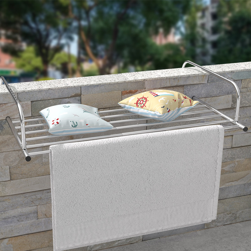 阳台晾衣神器窗台防盗窗护栏晾晒架窗户晾鞋架子晒鞋架晾衣架窗外