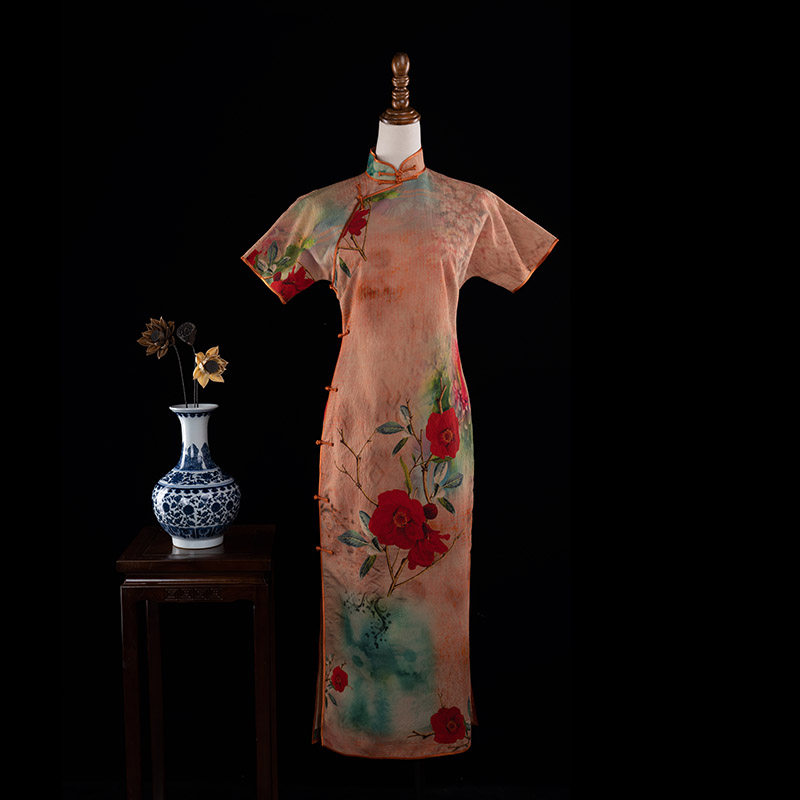 连肩袖旗袍传统