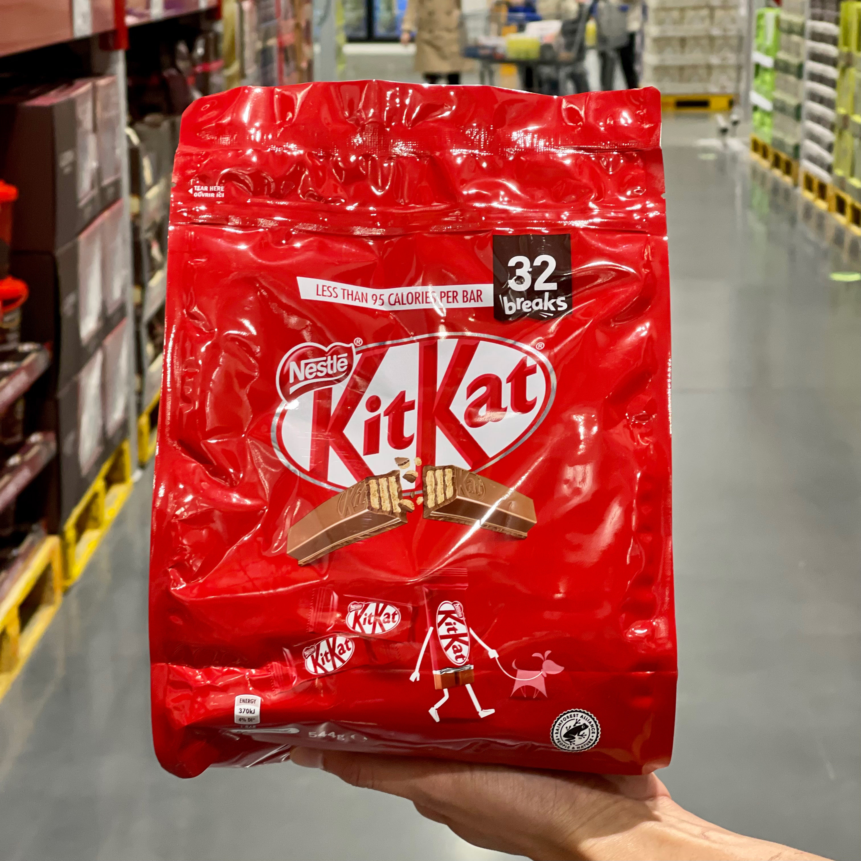 山姆代购kitkat雀巢奇巧原味巧克力威化饼干544g网红零食休闲小吃