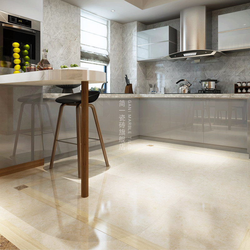 简一大理石瓷砖奥特曼米黄 卫生间地砖600x600客厅地板砖简约现代