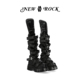 NewRock西班牙潮牌限定新款解构设计赛博机能朋克高筒腿套厚底靴