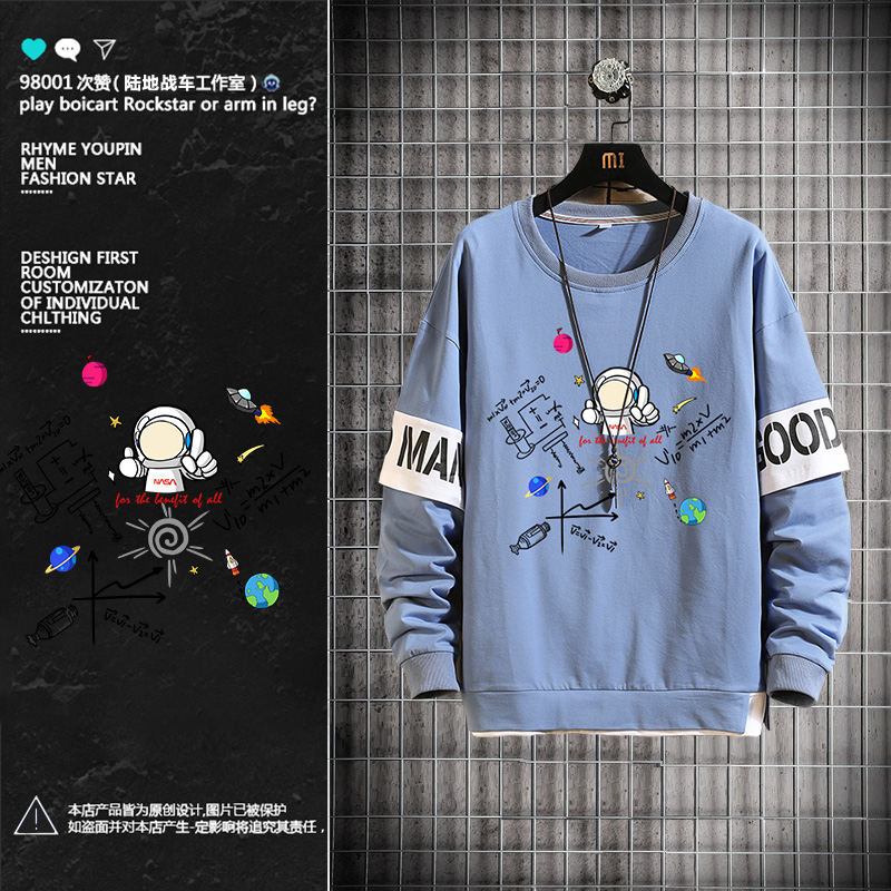 spirit Jointly Sweater Chaopai ins Ultra-fire Couples dress T-shirts Long sleeve Spring and autumn payment Trend bf coatin the Men's clothing, Jacket category - from Buy2taobao.com to provide professional Taobao agent buy service