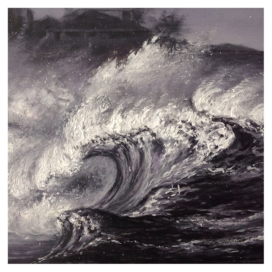 李玲姬《海浪情》布面油画