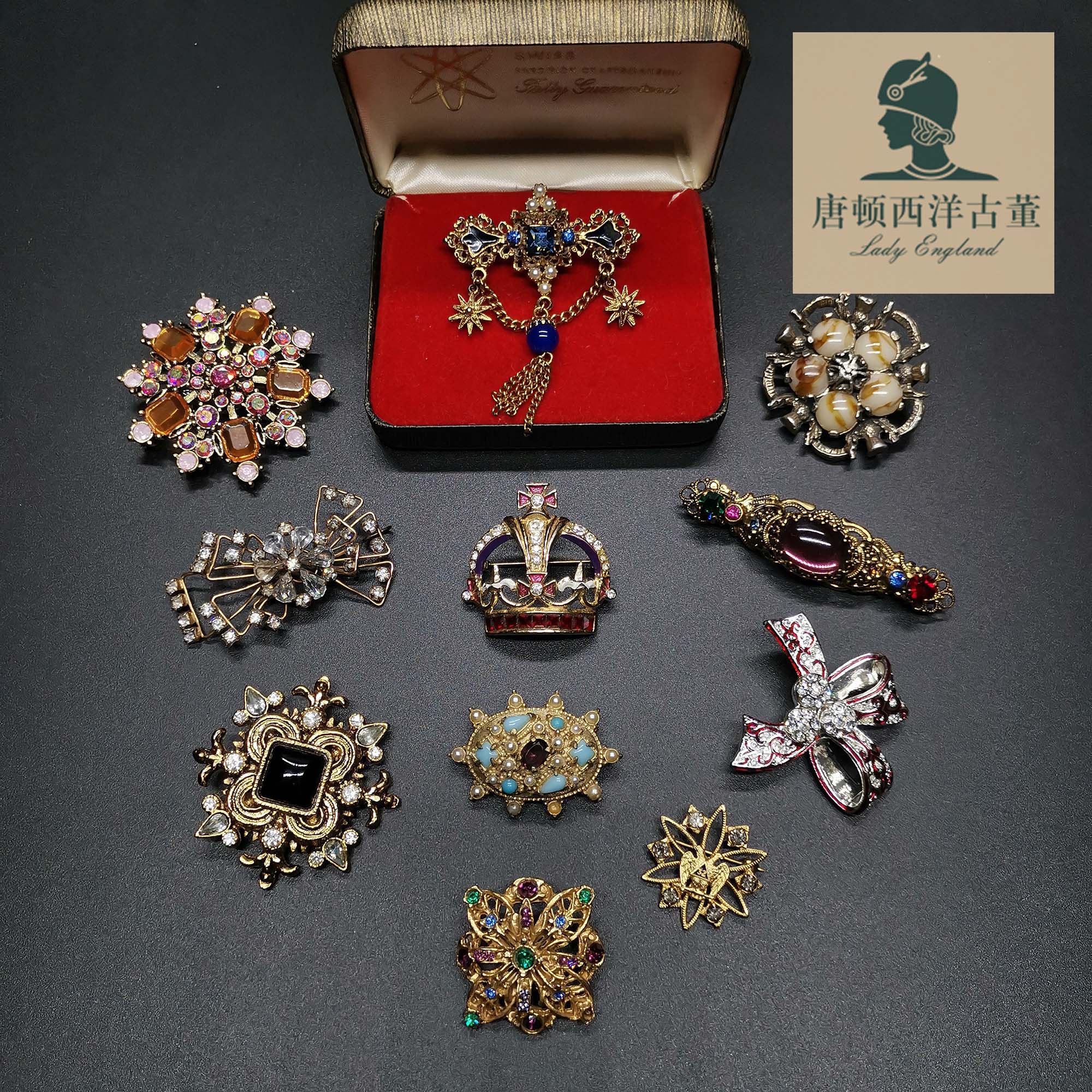 复古胸针 vintage_vintage古董胸针孤品英国古典中古回流配饰m&s礼物