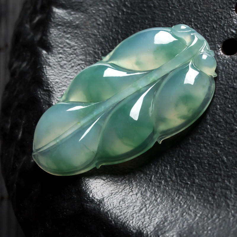 [源头好货-四会】天然a货翡翠冰种芙蓉底飘花大业有成13.95g