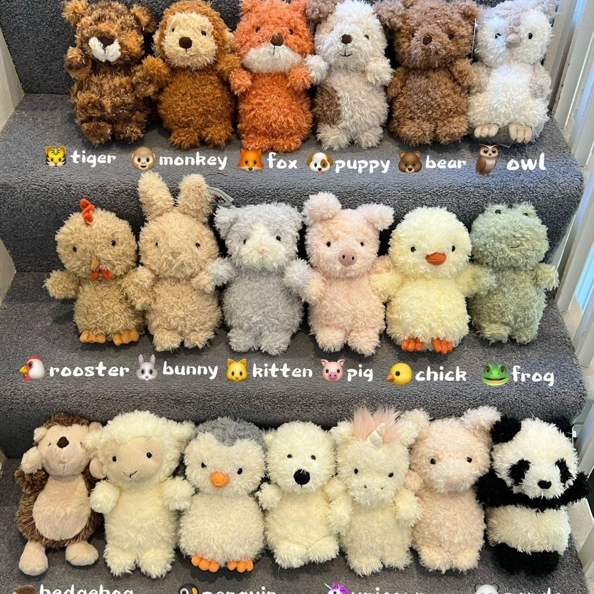 英国jellycat狐狸小狗玩偶毛绒玩具青蛙兔子小玩具娃娃安抚抱枕