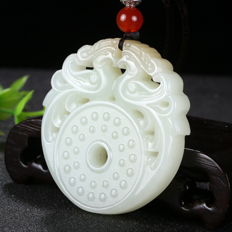 【仿古凤牌】和田玉白玉挂件 47.82g