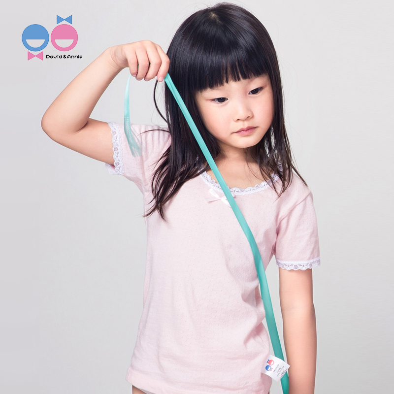 大卫安妮儿童短袖夏季薄款棉透气吸汗上衣童装女童蕾丝粉色T恤纯|msdalam kategori Kanak-kanak/Bayi/Keluarga dipasang, baju-T - dari Buy2taobao.com untuk memberikan perkhidmatan ejen Taobao profesional membeli
