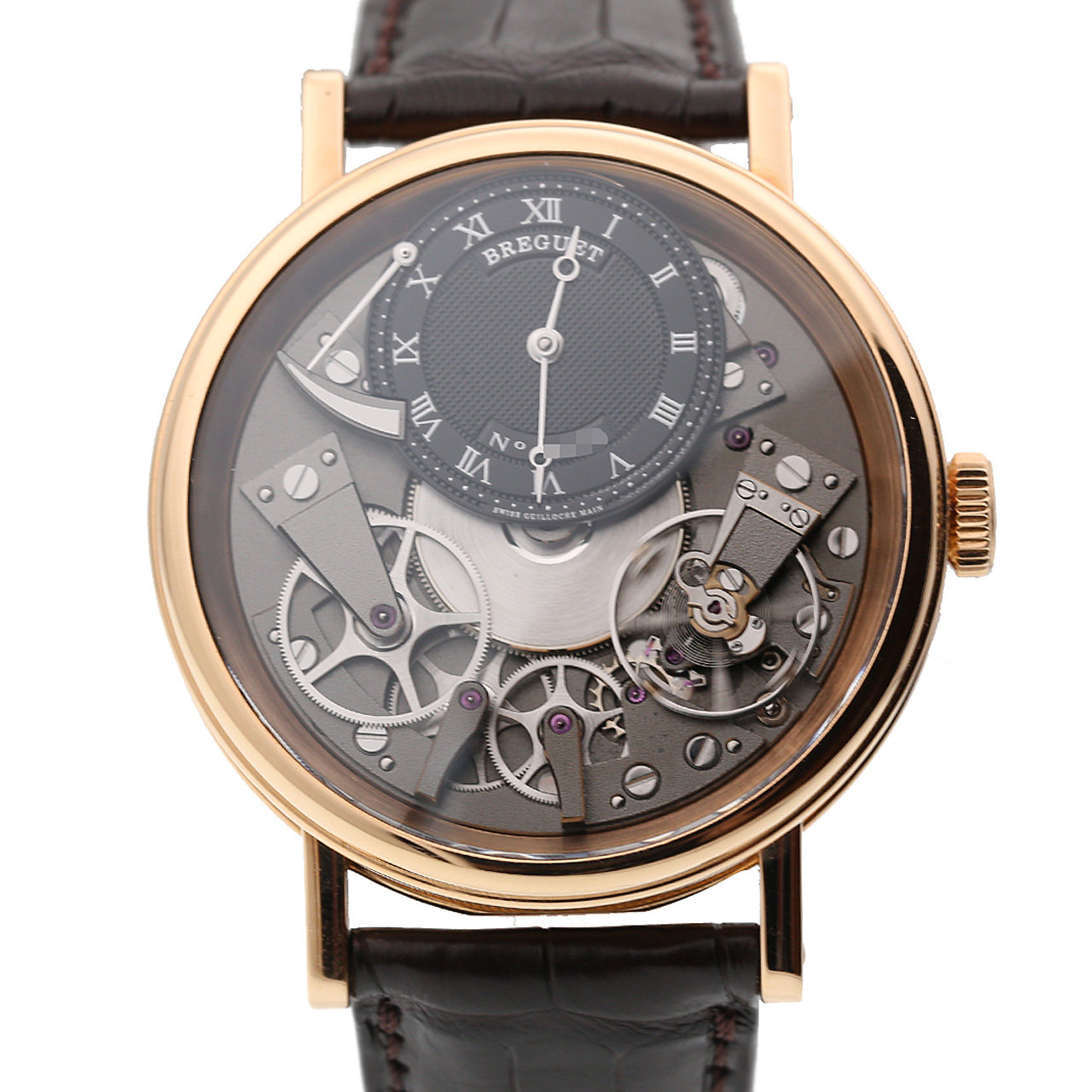 [即拍即得][9.5新]宝玑传世系列7057玫瑰金手动男款 高端好货