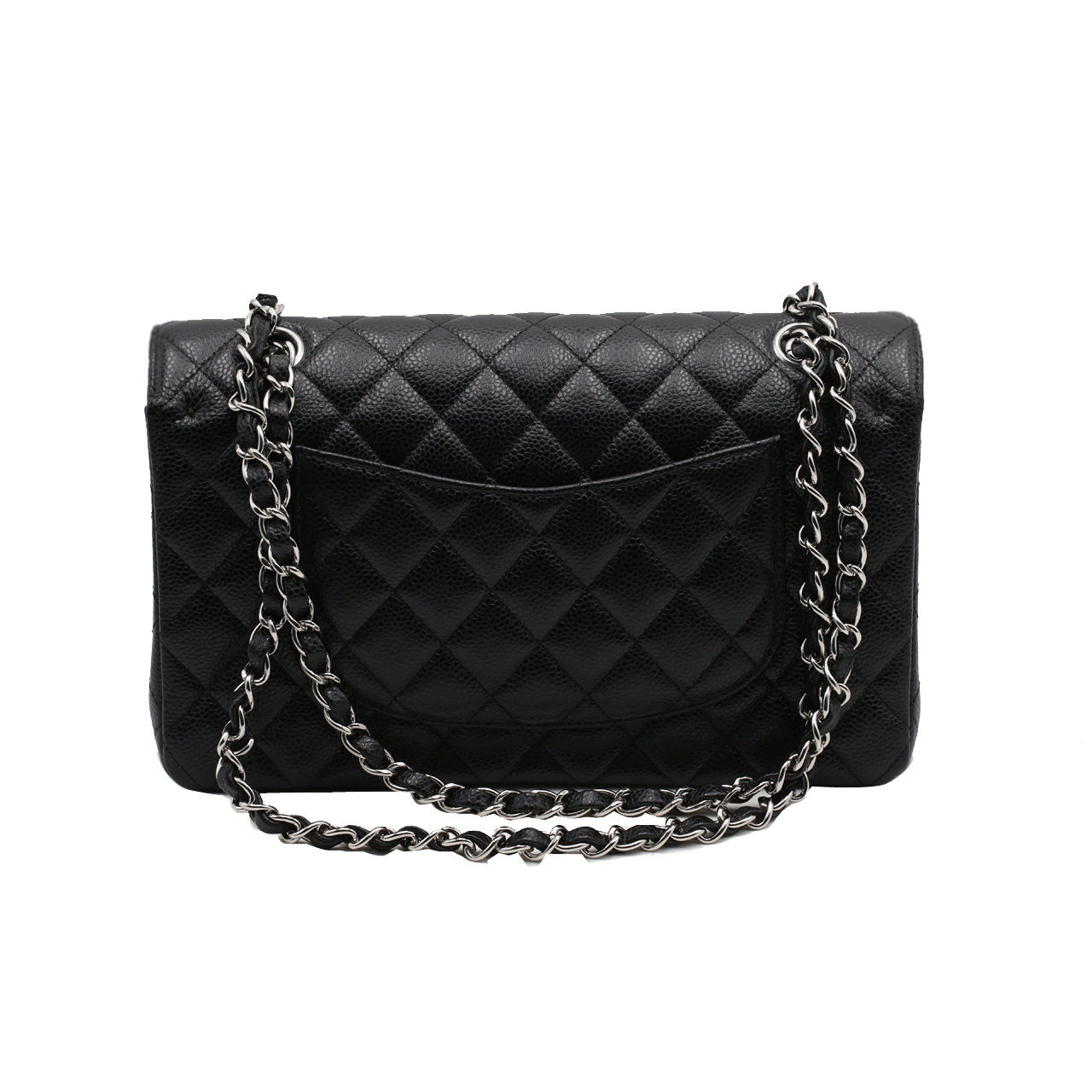 [9.9新]香奈儿chanel女士黑色牛皮cf中号链条包单肩斜挎包