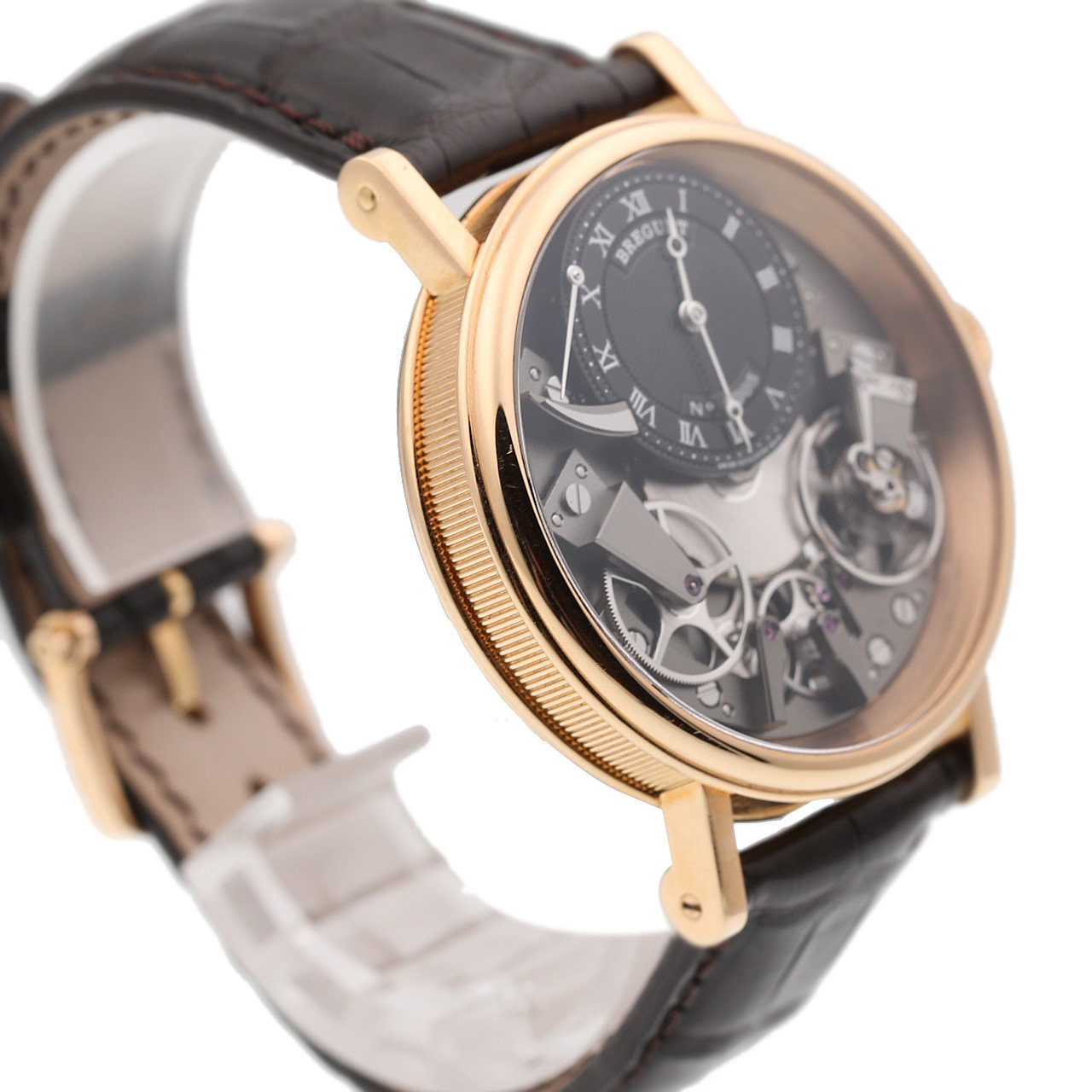 [即拍即得][9.5新]宝玑传世系列7057玫瑰金手动男款 高端好货