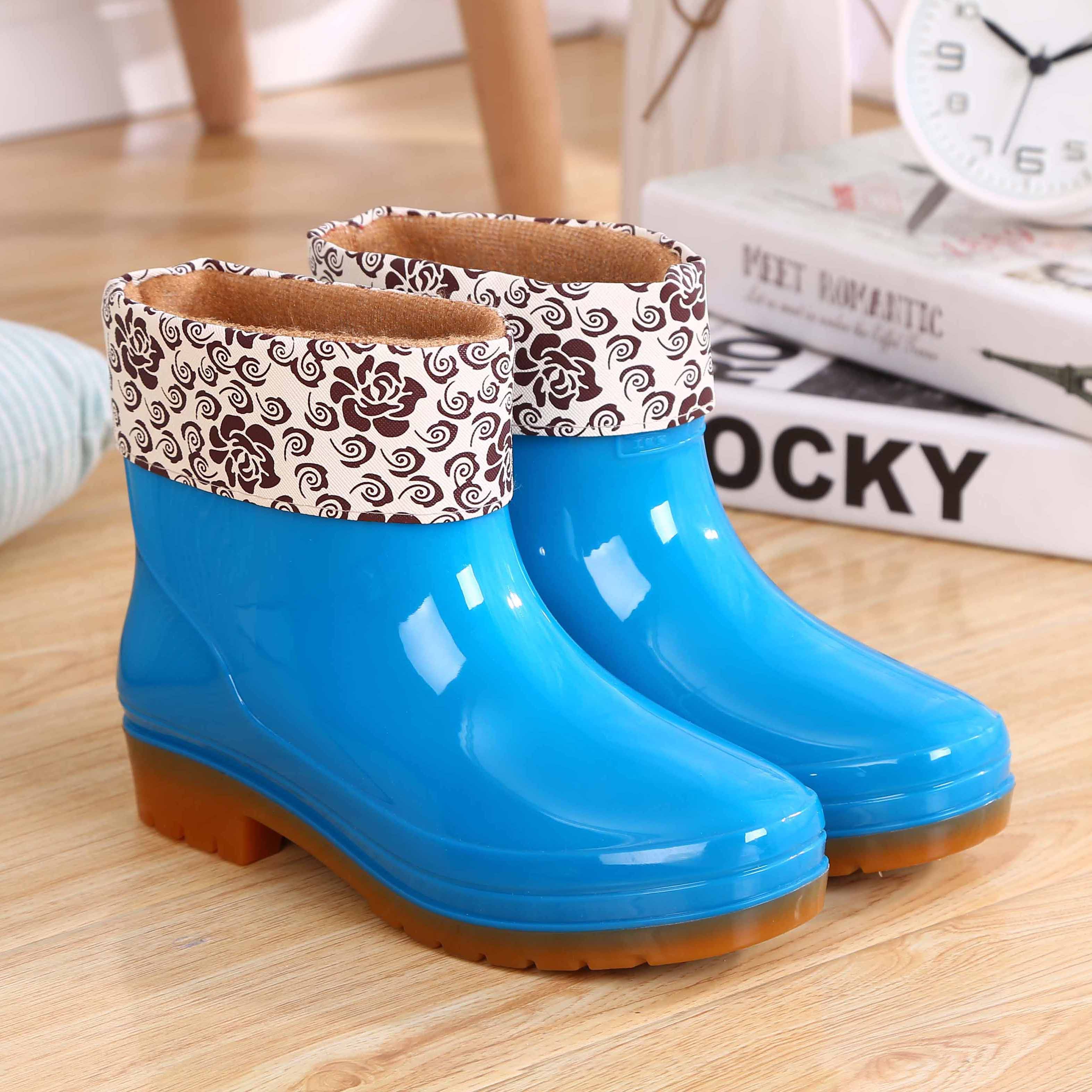 果冻雨鞋雨靴防水鞋女水靴厨房洗车短筒胶鞋套鞋成人韩国防滑冬季