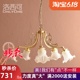 洛西可 法式全铜吊灯雕花灯臂白玉玻璃美式复古客厅卧室餐厅灯具
