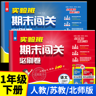 2024春新版一年级下册实验班期末闯关必刷卷小学语文数学全套人教版苏教北师大试卷测试卷春雨RJ