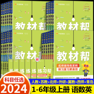 2024新版小学教材帮一年级下册二三四五六年级下语文数学英语全套人教版苏教版北师大译林同步教材讲解预习课堂笔记练习册天星RJ