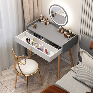 梳妆台卧室现代简约小户型收纳柜一体化妆台新款ins网红化妆桌子