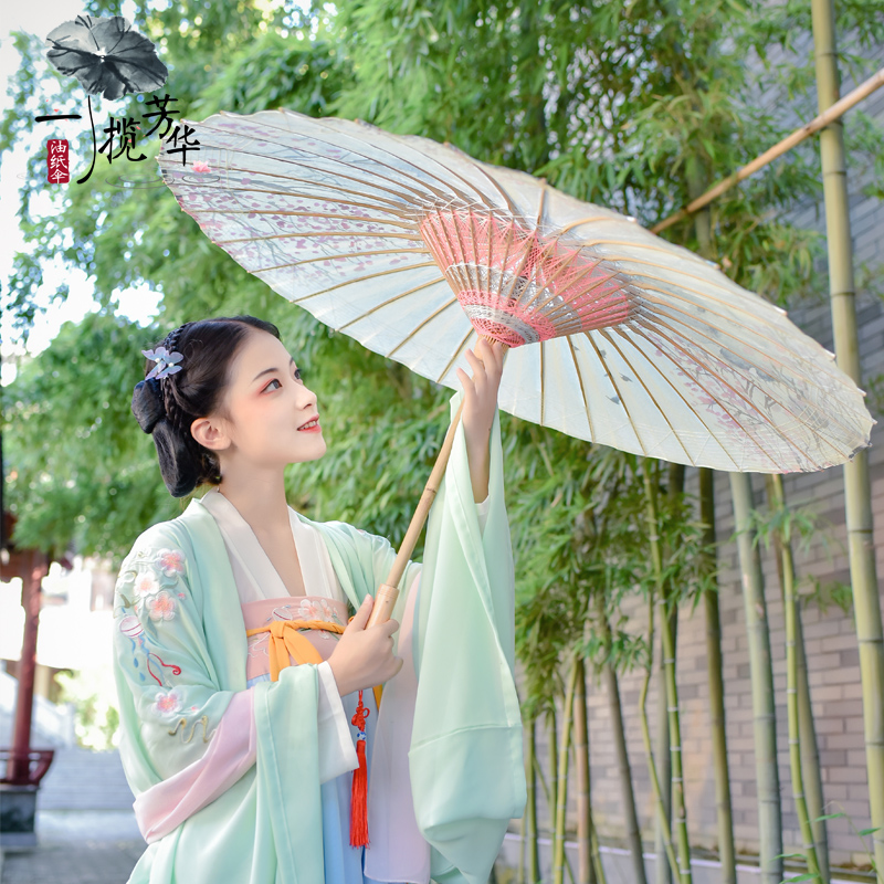 油纸伞纯手工汉服防雨防晒传统实用女江南拍照道具古风装饰桐油伞