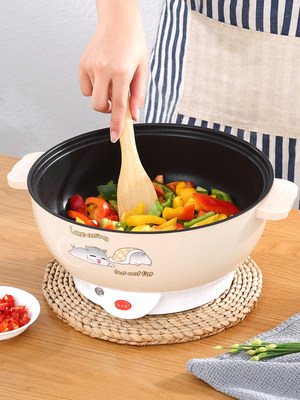 电炒锅不粘锅一体式电饭炒锅多功能家用炒菜锅电热锅爆炒网红埚