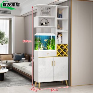 轻奢玄关柜简约现代客厅屏风隔断鞋柜鱼缸装饰储物柜入户门间厅柜