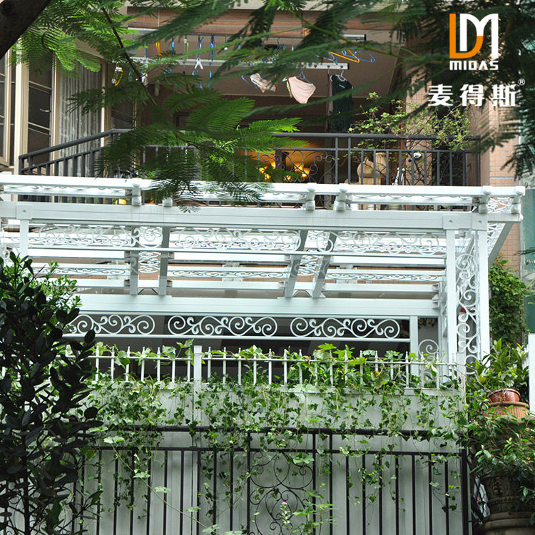 麦得斯铝合金花架型材创意DIY拼装庭院阳台阳光雨棚葡萄架
