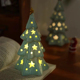 圣诞节可爱陶瓷星星圣诞树小夜灯卧室桌面装饰摆件氛围灯生日礼物