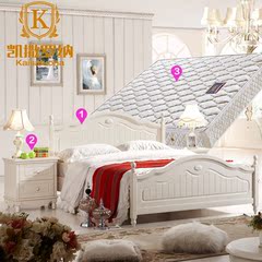 卧室三件套组合套房家具田园1.8米双人床婚床公主床韩式实木床