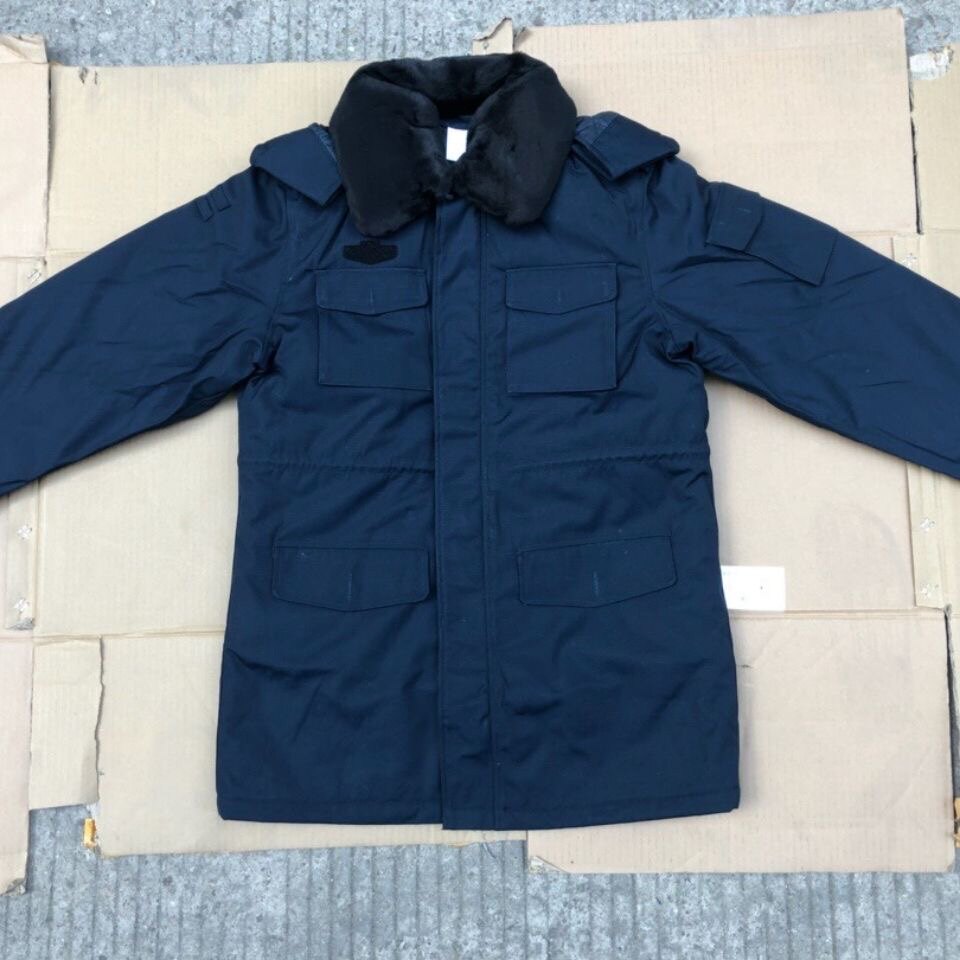 男士藏青作训大衣冬季加厚防寒棉衣休闲内胆可拆卸中长款棉袄棉服