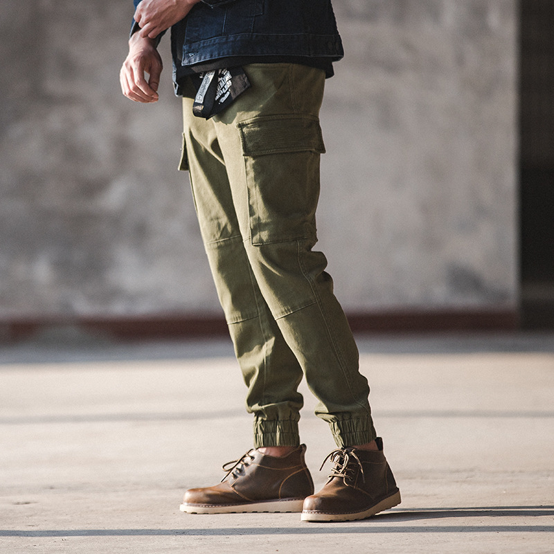 Madden tooling solar system Retro Multi-pocket cone Overalls Straight chic Ami Khaki Beam feet trousersin the Men's clothing, Casual pants category - from Buy2taobao.com to provide professional Taobao agent buy service
