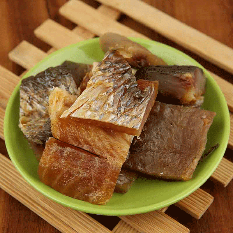 湖北特产农家自制干鱼干货腊鱼风干鱼块阳干鱼咸鱼鱼块500g包邮