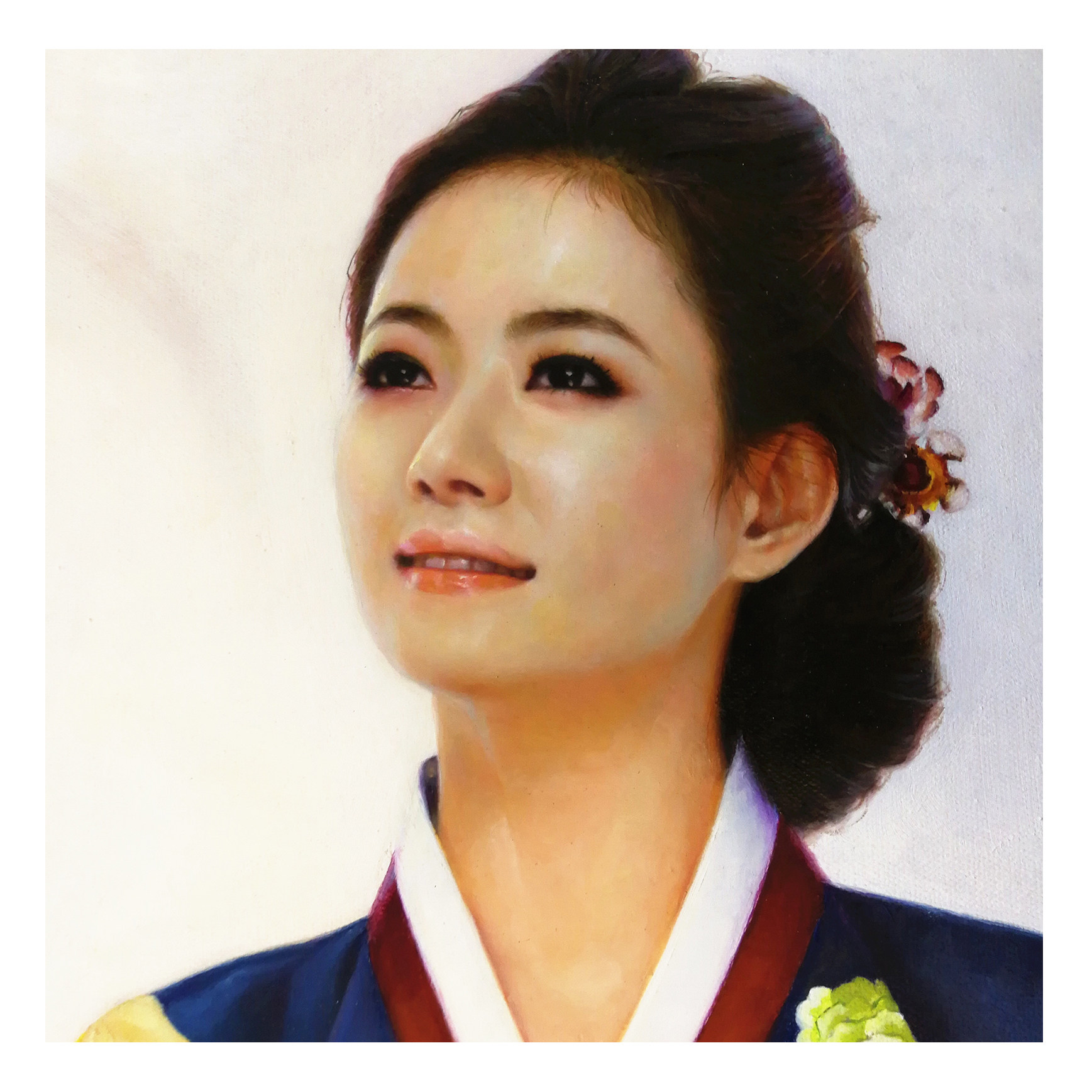 (朝鲜)精品 功勋画家 李镇《远方》白虎美术创作社 星朝画廊