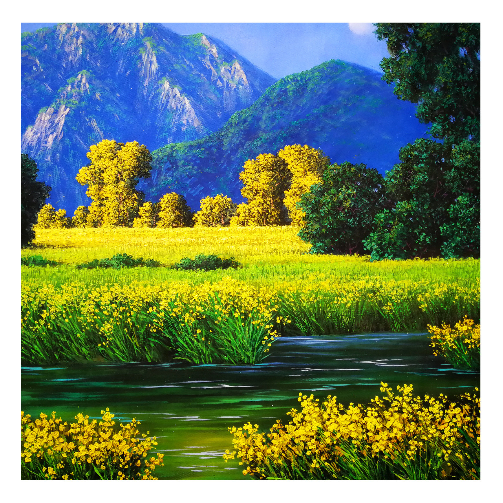 (朝鲜)李革《希望的田野》白虎美术创作社 星朝画廊