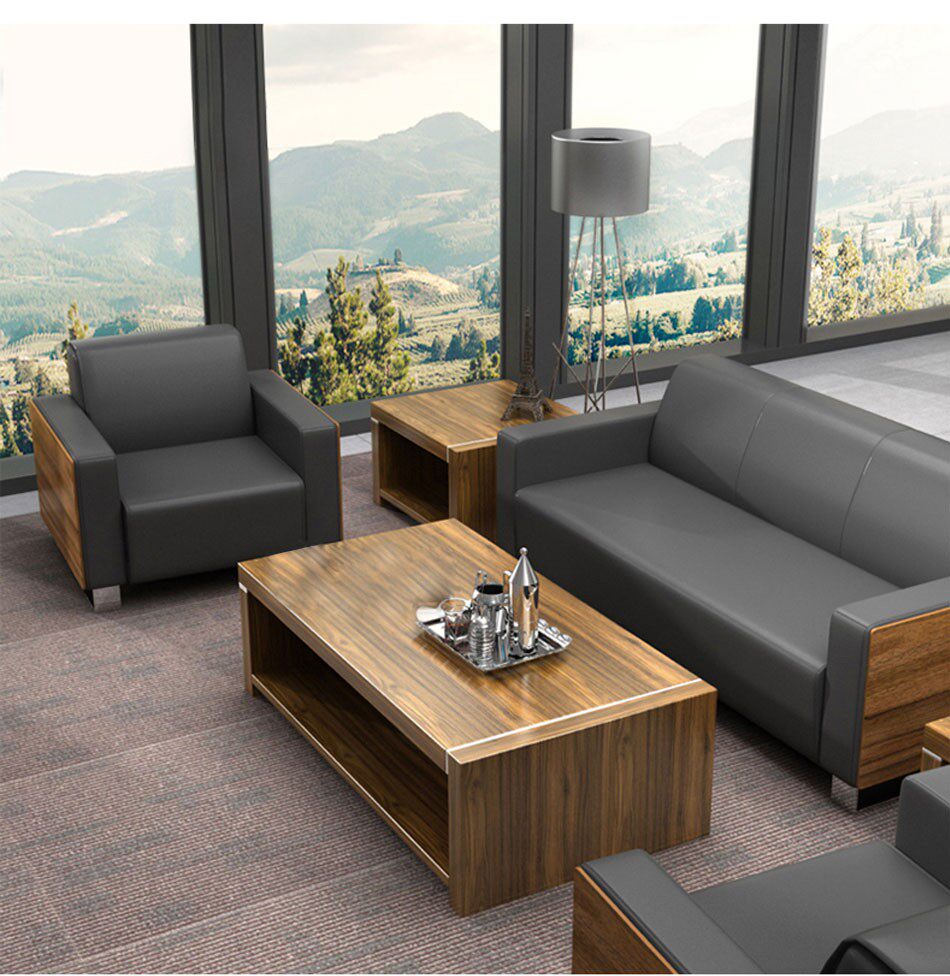 傲海办公接待沙发 办公室沙发茶几组合 现代简约办公会客沙发