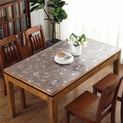 Transparent disposable soft glass crystal pad household tablecloth pvc waterproof tablecloth oil-proof wear-resistant coffee table table mat