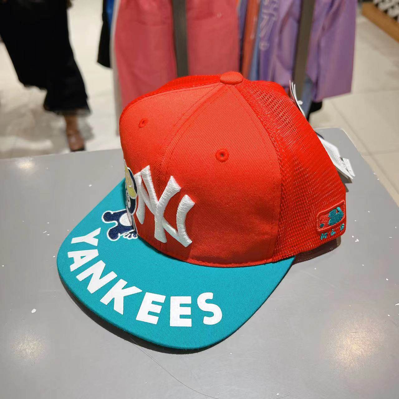 608直播mlb潮牌韩国童装专柜代购四季款儿童字母休闲遮阳帽a011