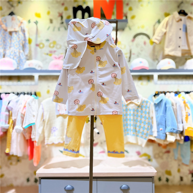 moimoln小云朵韩国童装代购2022夏款1男女童洋气防晒泳衣套装i11p