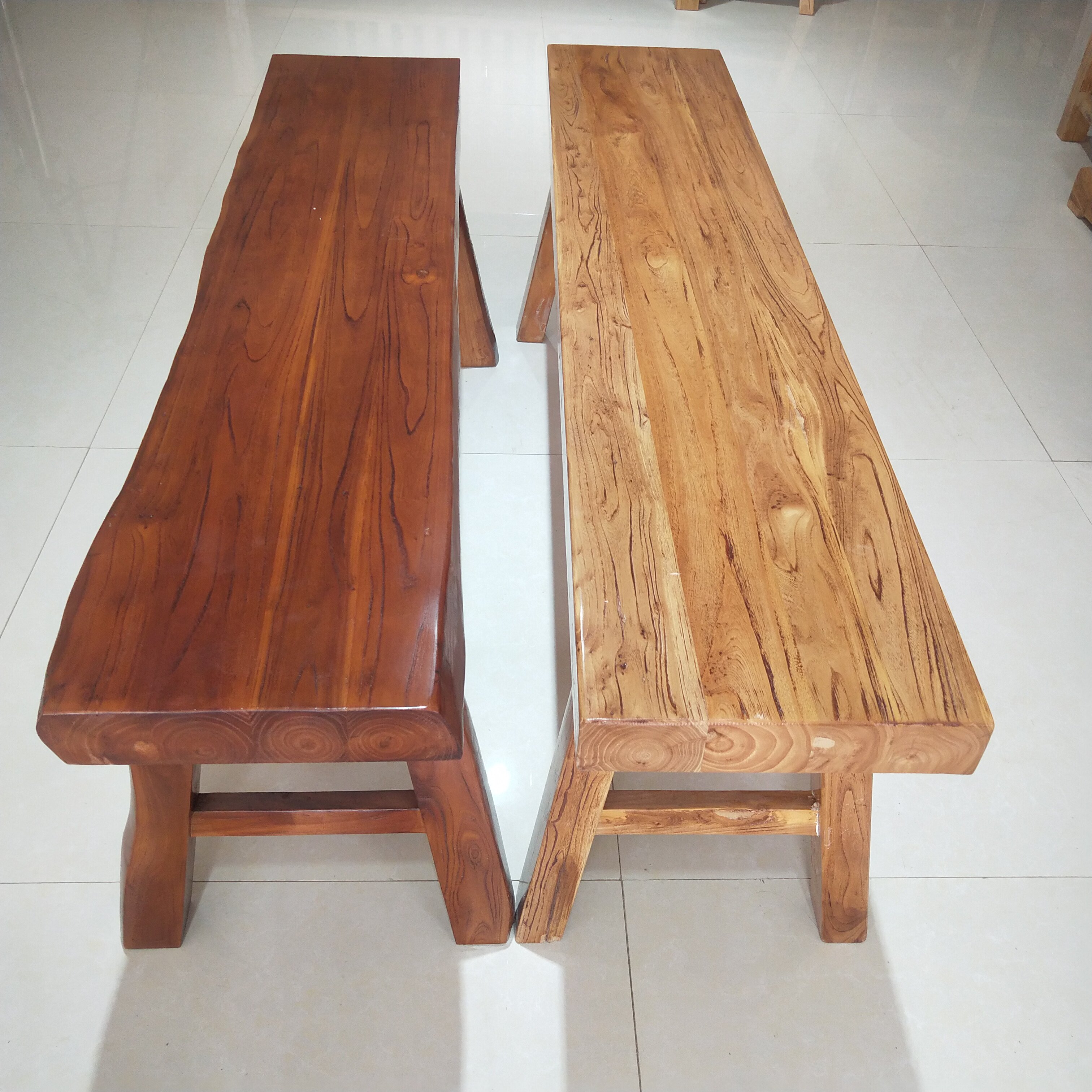 老榆木长条凳实木板凳家用简约方凳茶桌床头长凳换鞋凳穿鞋矮凳子